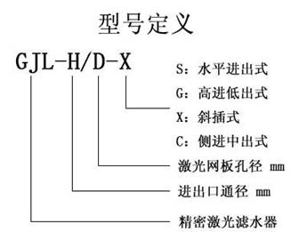精密激光打孔滤水器型号定义
